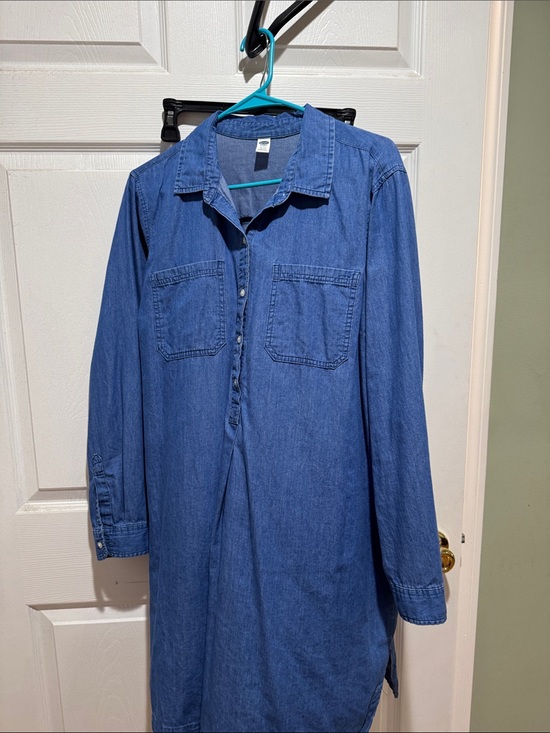 Old Navy Dresses & Skirts - Old Navy Denim Button-Front Shirt Dress - Blue XL